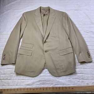 Ralph Lauren Purple Label Gabardine Kent Wool Suit Jacket Mens 42S Beige $2,695